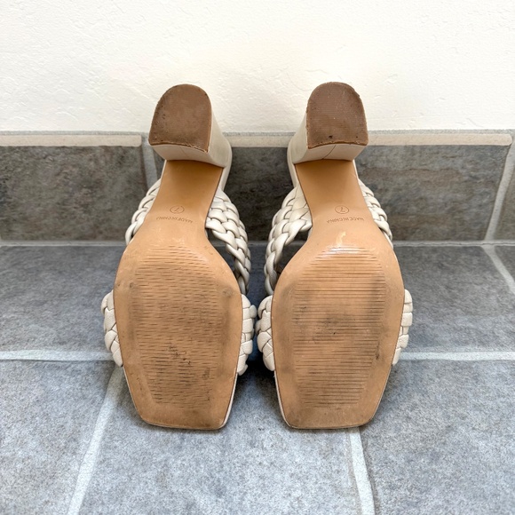 Anne Klein Braided Faux Leather Women’s Chunky Heel, Square Toe, Mule, Size 7 - Picture 6 of 6